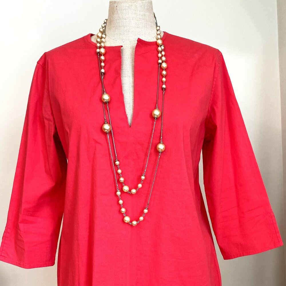 Two Strands of Graduated Bead Ball Necklace
